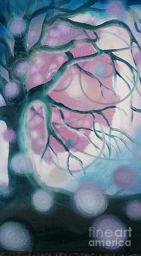 Tree of Orbs Painting by Cynthia Vaught