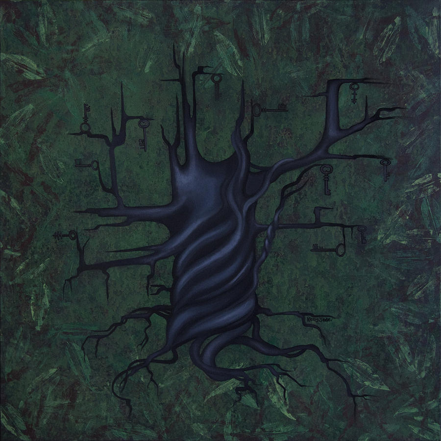 Key Painting - Tree of Secrets by Kelly King