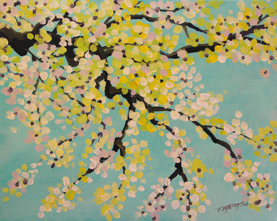 Tree of spring 2 Painting by Tingting Su