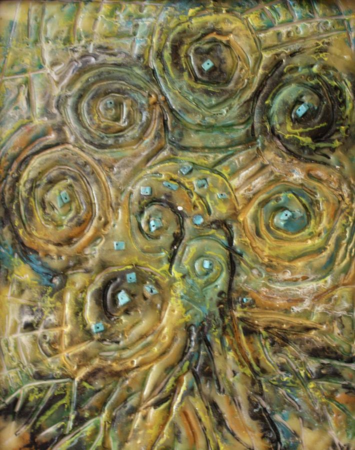 Tree Of Swirls Mixed Media by Gitta Brewster