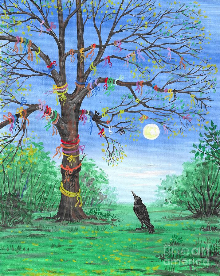 Tree of Wishes Painting by Margaryta Yermolayeva