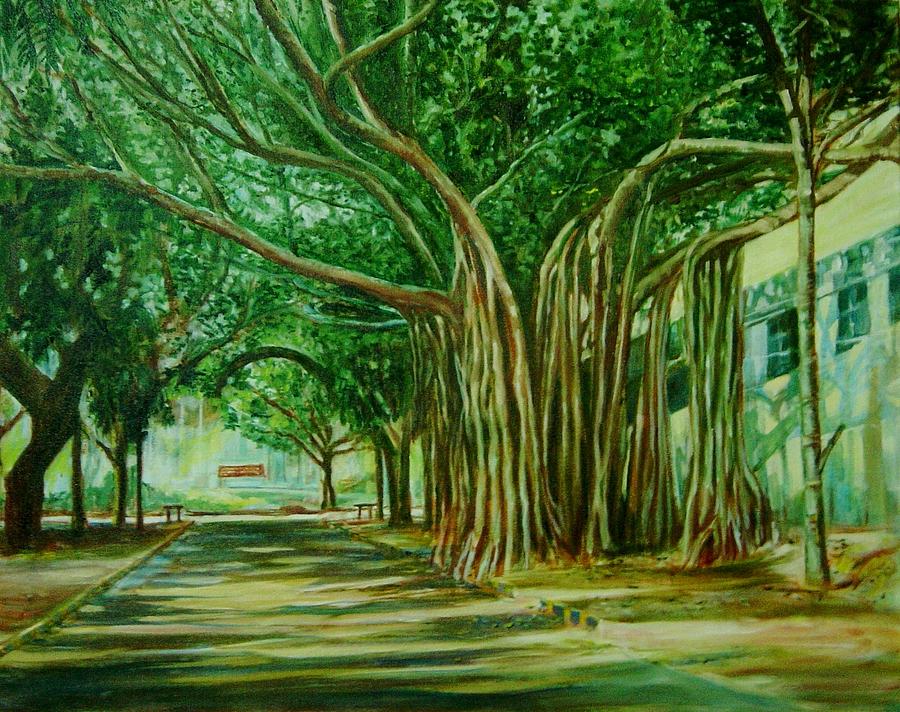 Tree Painting - Tree Old Guy by Usha Shantharam