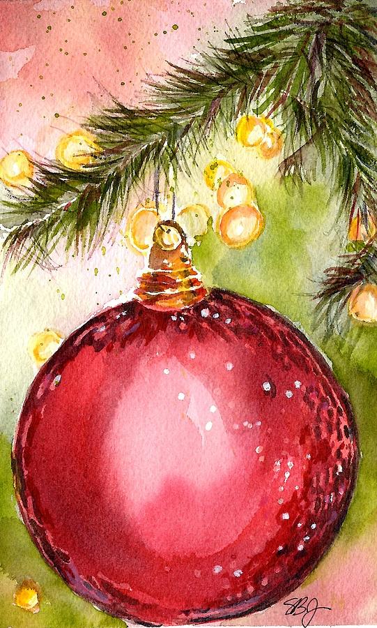 Tree Ornament Painting by Susan Blackaller-Johnson