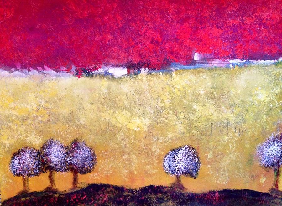Tree Salt Painting by Dennis Ellman