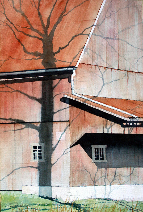 Tree Shadow Painting by Jim Gerkin