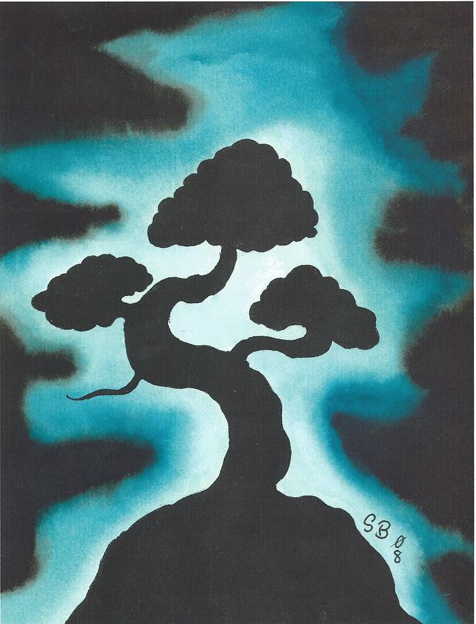 Tree Silhouette Painting By Scott Bohrer