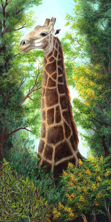 Tree Top Browser Painting by June Hunt