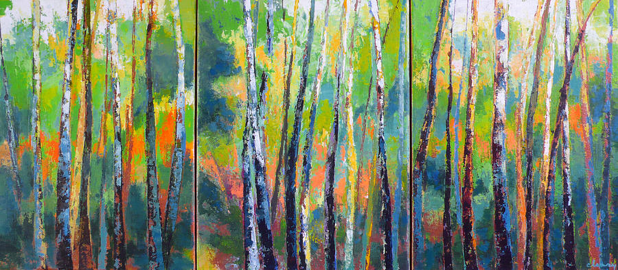 Tree Tops Painting by Melody Cleary