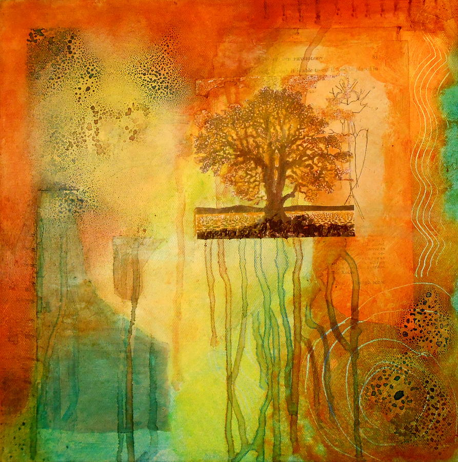 Tree With Roots Painting by Veronica Stewart