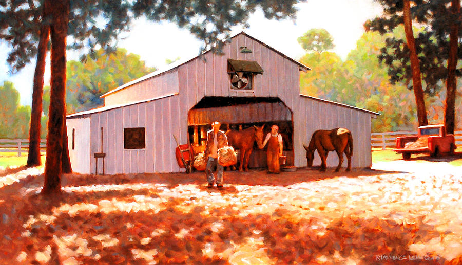 Treece Barn Painting by Kevin Leveque