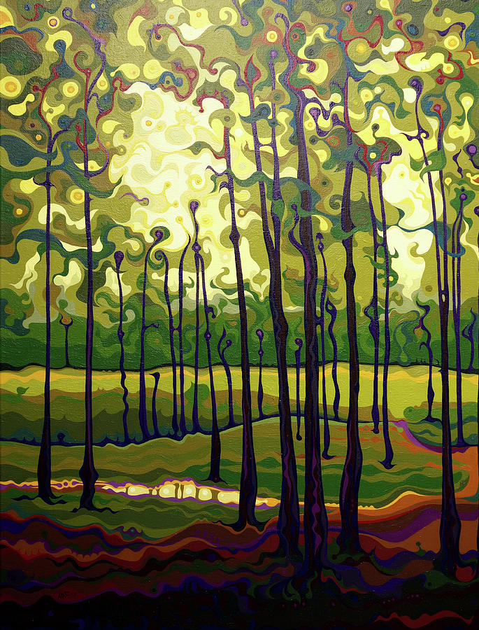 TreeCentric Summer Glow Painting by Amy Ferrari