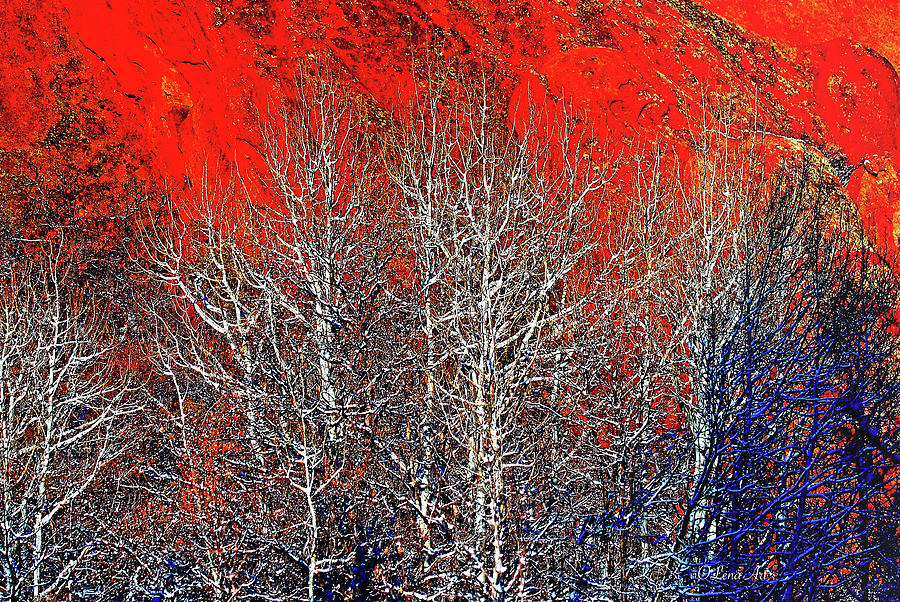 Trees Are Poems That The Earth Writes Upon The Sky -2 Digital Art by Lena Owens - OLena Art Vibrant Palette Knife and Graphic Design
