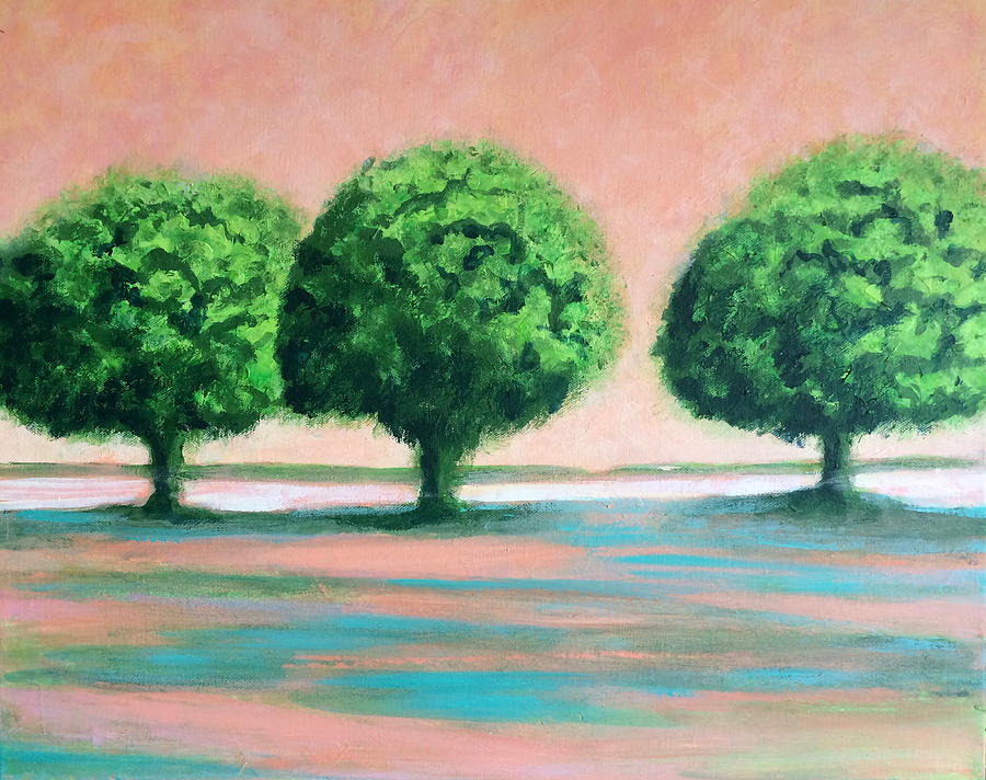 Trees Dont Disappoint #5 Painting by Edy Ottesen