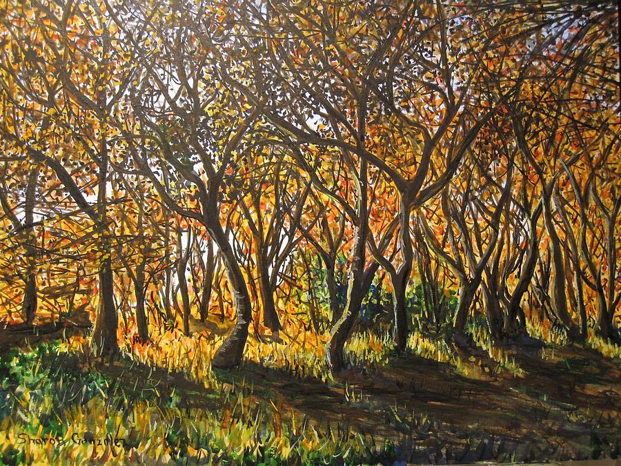 Trees Fall Painting by Sharon De Vore - Fine Art America