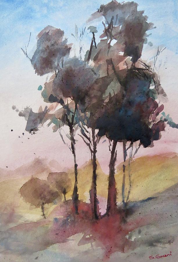 Trees Painting by Geni Gorani