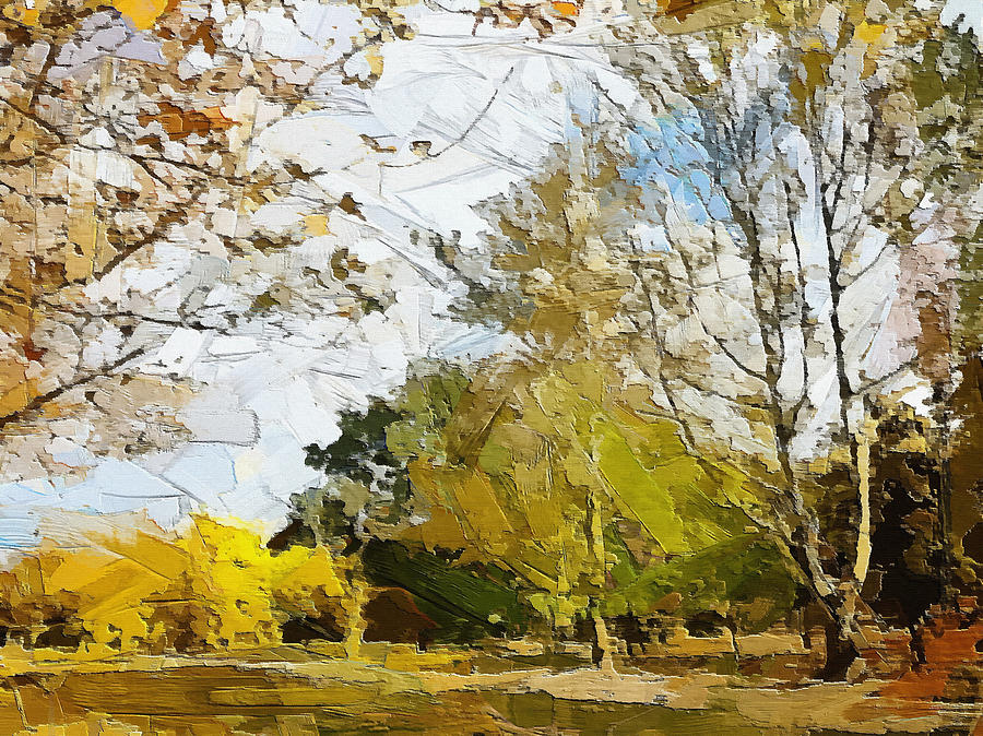 Trees in autumn colors Digital Art by Tanya Gordeeva