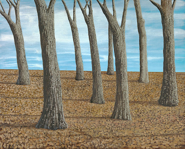 Forest Landscape Painting - Trees In Winter by Richard Slayton