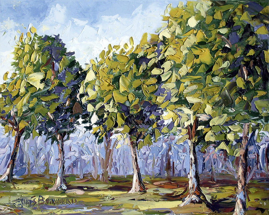 Trees Painting by Lewis Bowman