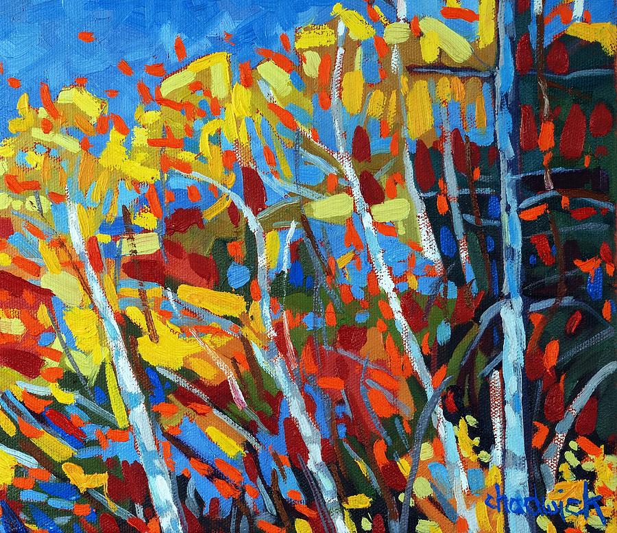 Trees on Fire Painting by Phil Chadwick