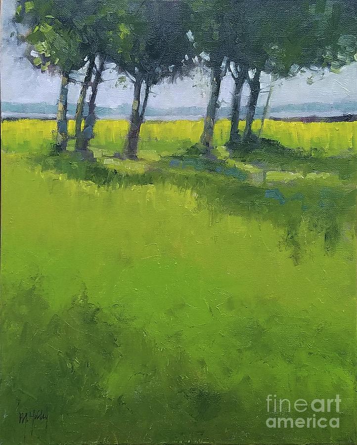 Trees on the Marsh Painting by Mary Hubley