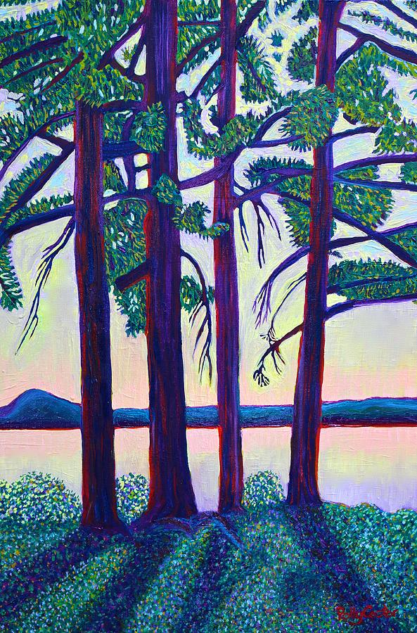 Trees on the Point Painting by Polly Castor
