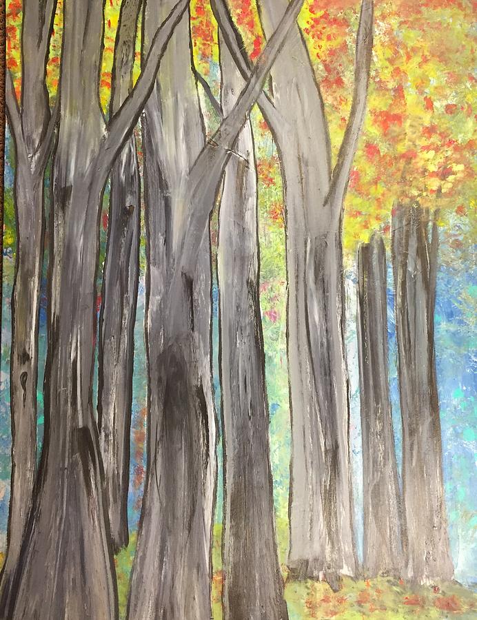 Trees Painting by Paula Brown