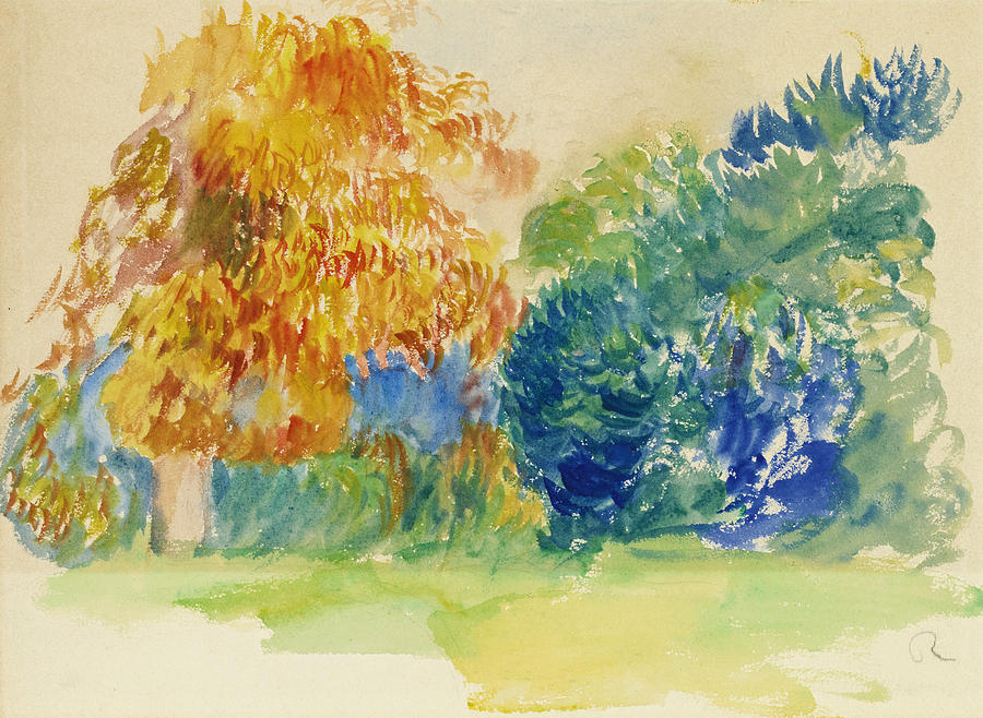 Trees  Drawing by Pierre-Auguste Renoir