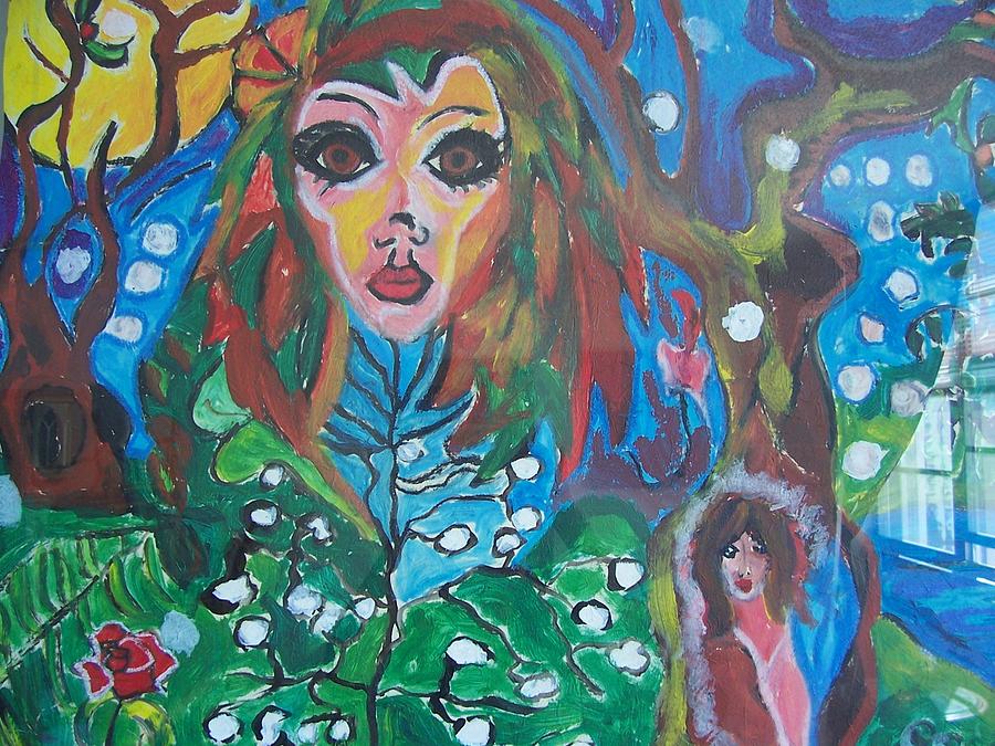 Woods Painting - Trees Sprites by Maria Beyhaut Woods Painting - Trees Sprites by Maria Beyhaut