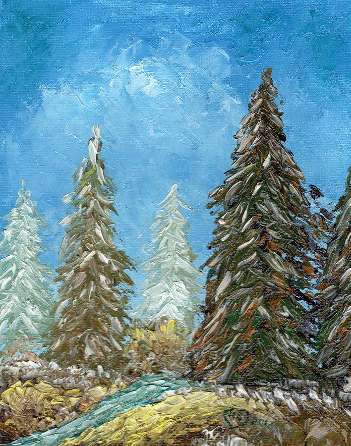 Trees Painting by Theresa Cangelosi