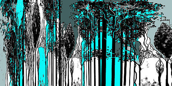 Trees Digital Art - Trees by Tulay Cakir Trees Digital Art - Trees by Tulay Cakir