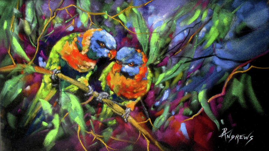 Treetop Rascals Painting by Rae Andrews