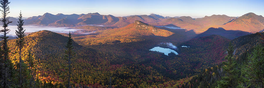 Tremont Autumn Morning Panorama Photograph by White Mountain Images