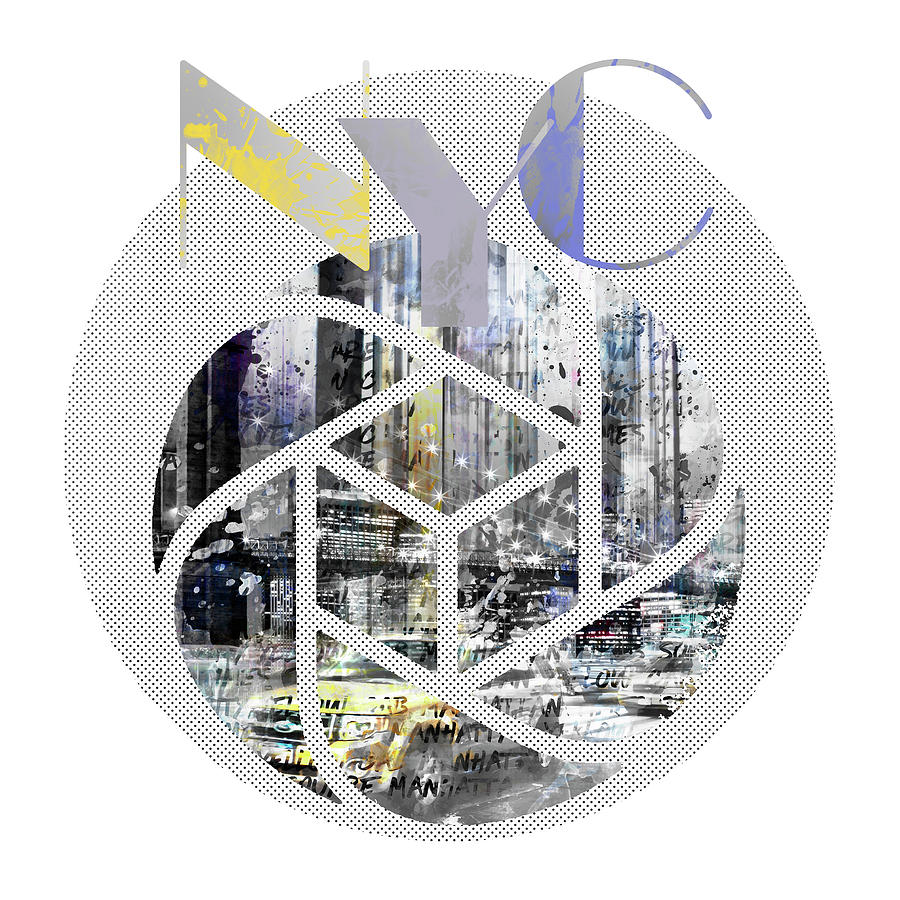 TRENDY DESIGN New York City Geometric Mix No 4 Digital Art by Melanie Viola