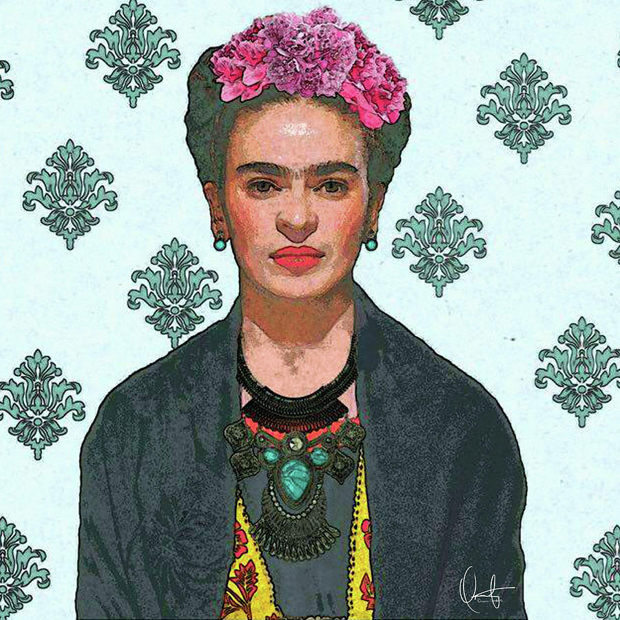 Trendy Frida Kahlo V.2 Digital Art by Oriana Cordero - Fine Art America