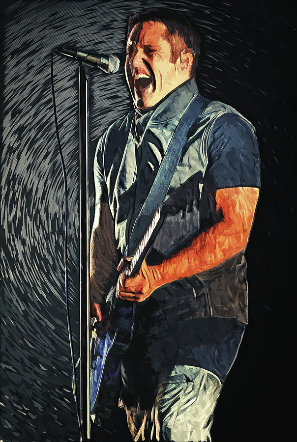 Trent Reznor Digital Art - Trent Reznor by Zapista Zapista Trent Reznor Digital Art - Trent Reznor by Zapista Zapista