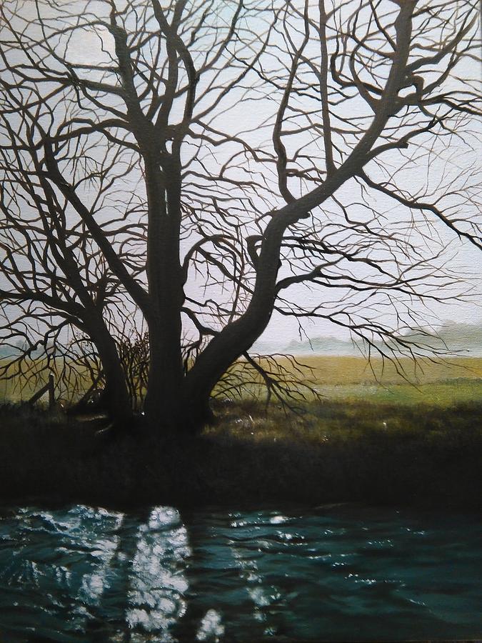 Trent Side Tree. Painting by Caroline Philp