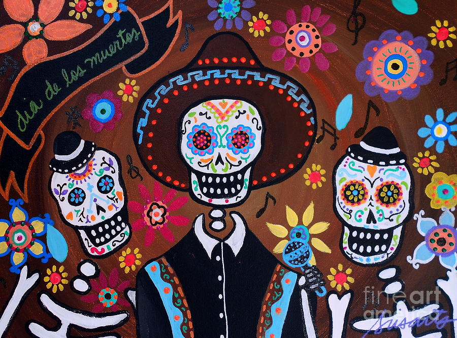 Tres Amigos Mariachi Painting by Pristine Cartera Turkus
