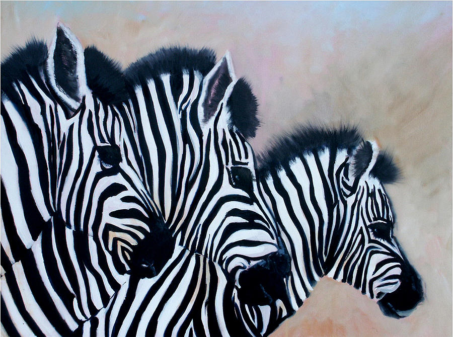 Jungle Painting - Tres Amigos by Sally Seago