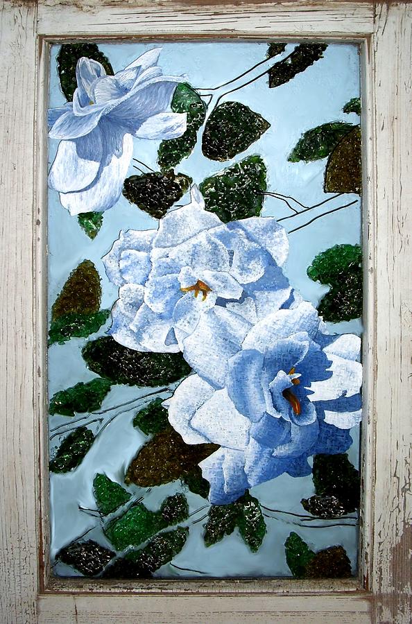 Flower Painting - Tres Gardinas by Desiree Soule