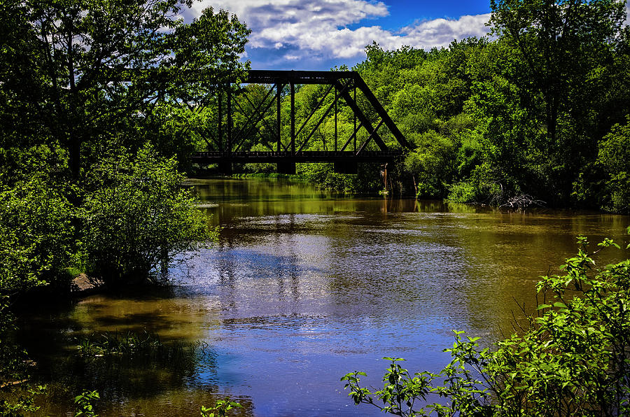 Trestle Over River Photograph by Mark Myhaver