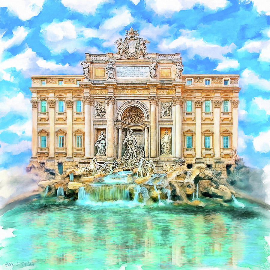 Fountain Photograph - La Dolce Vita - The Trevi Fountain in Rome by Mark Tisdale