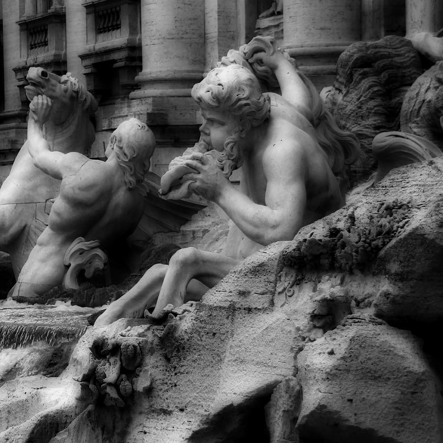 Trevi Fountain Detail 2 Photograph by Andrew Fare
