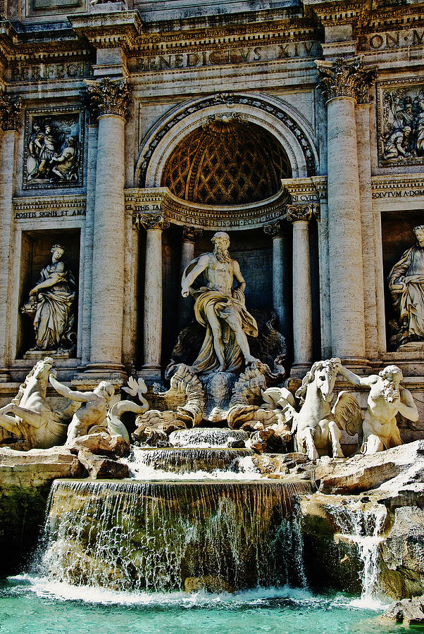 Trevi Fountain Vertical  Photograph by Harry Spitz
