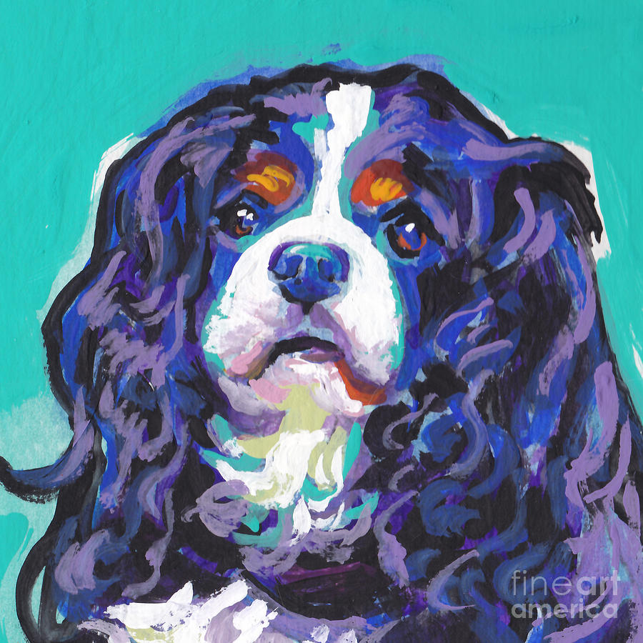 Dog Painting - Tri a little tenderness by Lea S
