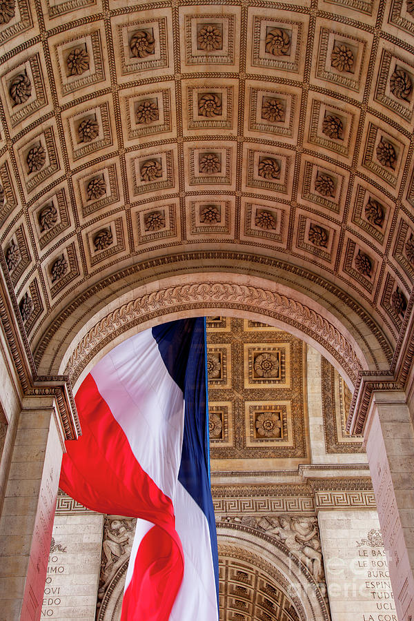 Tri-Color at Arc de Triomphe Photograph by Brian Jannsen