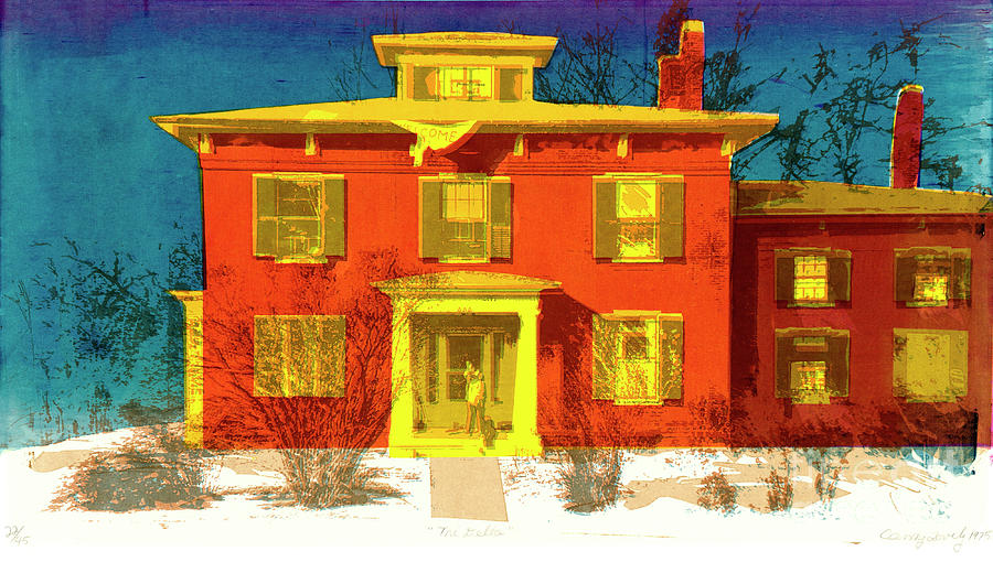 Tri Delta House UVM Mixed Media by Candace Lovely