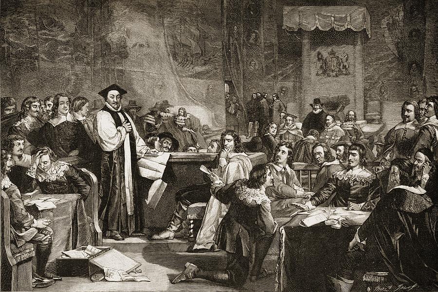 Black And White Drawing - Trial Of Archbishop William by Vintage Design Pics