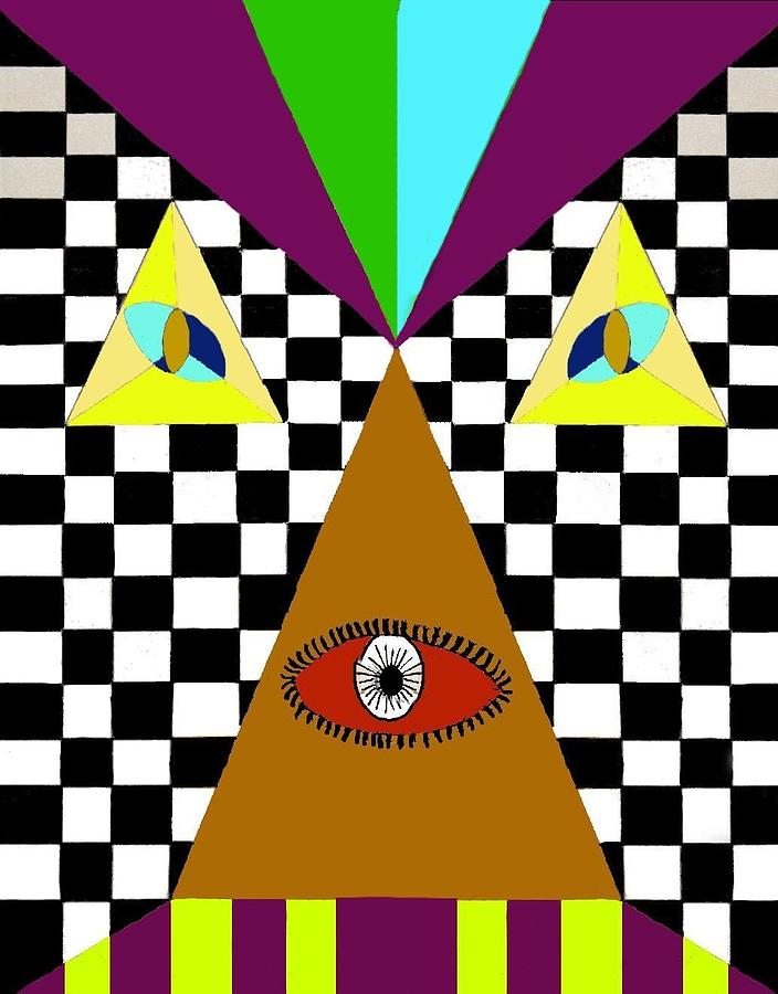 Triangle eyes Digital Art by Laura Smith
