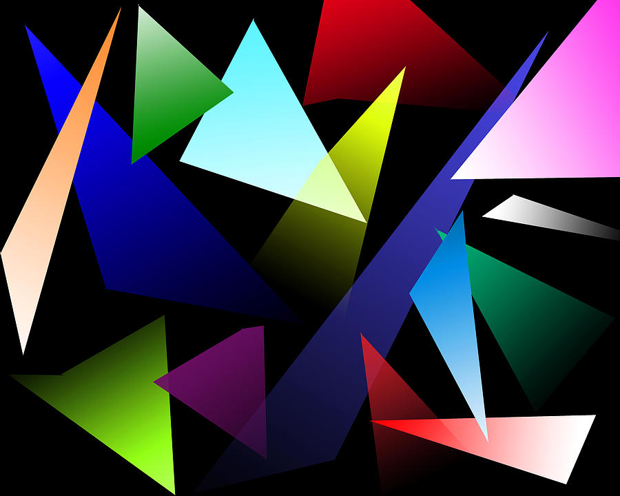 Triangles Digital Art by David Stasiak