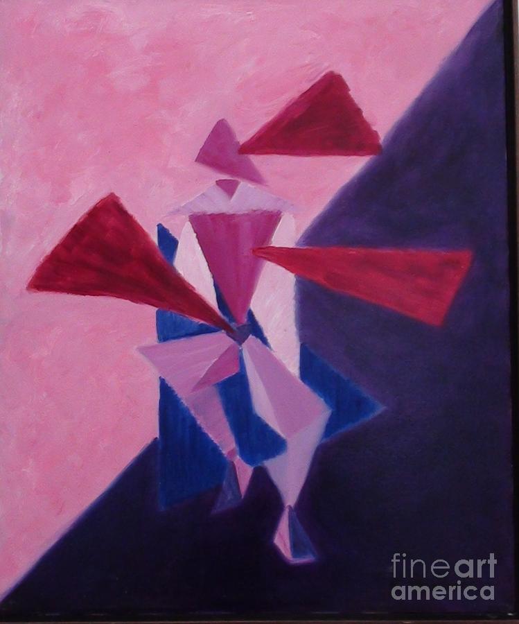 Triangles Painting by Karen Francis